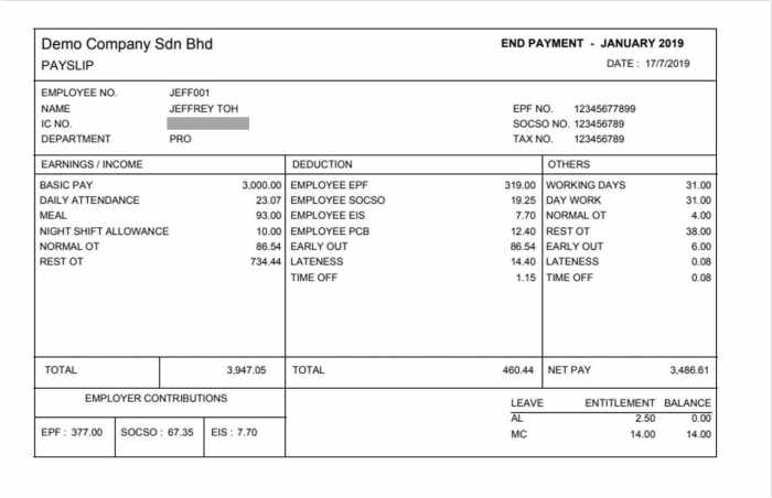 What Is A Clock Number On A Payslip at Casey Bloom blog Contoh Slip Gaji Karyawan Yang Benar
