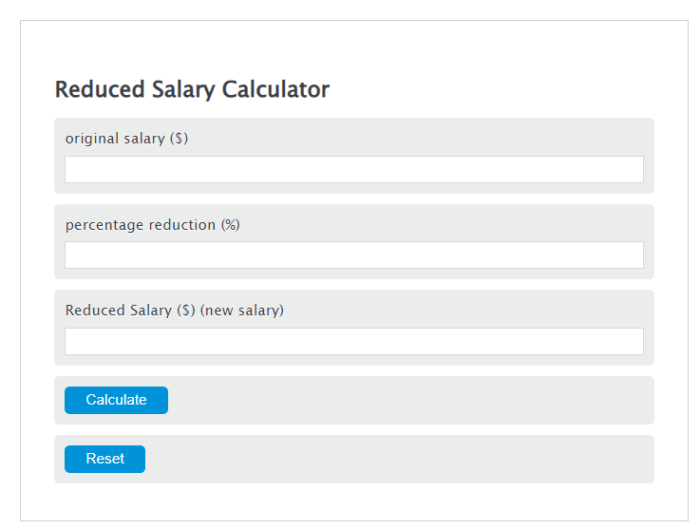 Reduced Salary Calculator - Calculator Academy Apakah Gaji Pokok Bisa Turun
